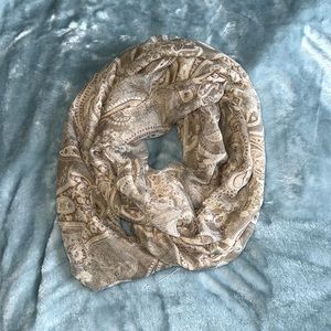 Beige infinity scarf